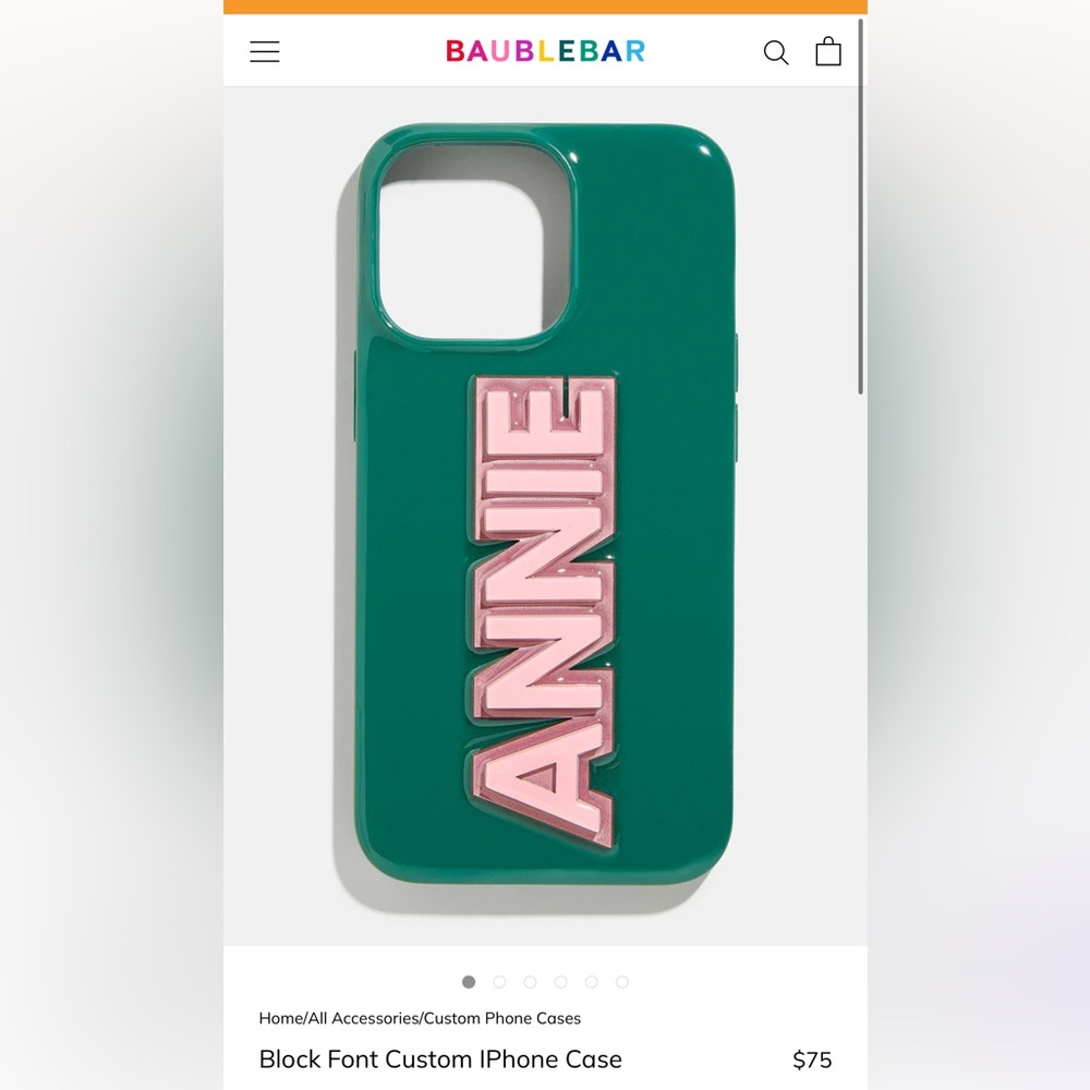 Block Font BaubleBar Custom iPhone 15 Pro Max Case